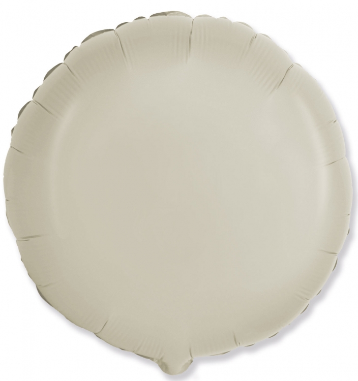 Шар Круг, Кремовый, Сатин (в упаковке)