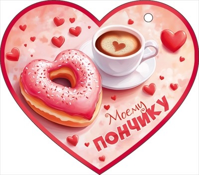 Открытка "Моему пончику" 