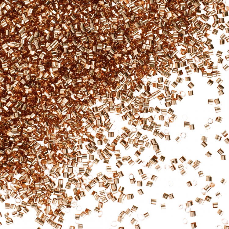 Конфетти фольга Цилиндр, Розовое Золото, Металлик    