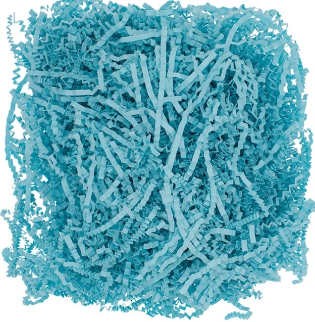 Наполнитель для коробок Голубой пастель, гофрированный 