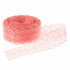 Лента декоративная,Тонкое Кружево, Чайная роза